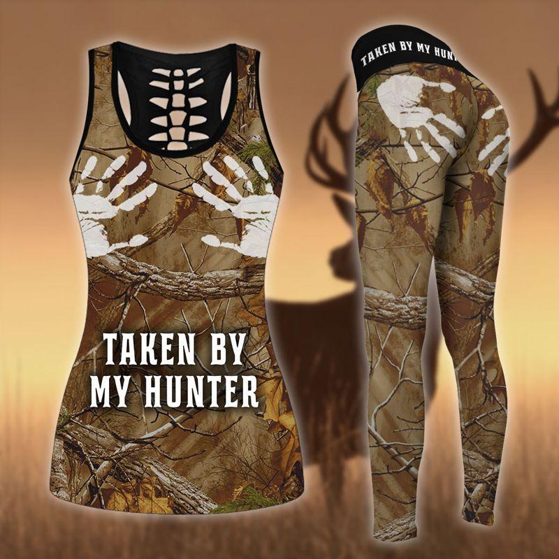 Hunting – Taken By My Hunter Legging And Hollow Out Tank Top Set Outfit For Women | Adult | Lgs1189