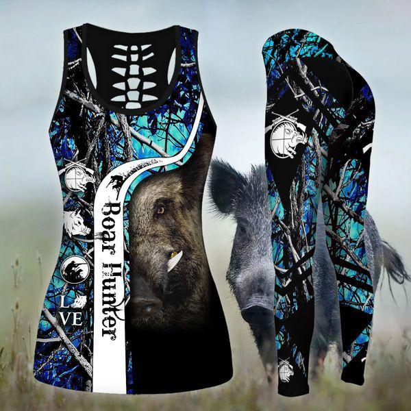 Boar Hunting Legging And Hollow Out Tank Top Set Outfit For Women | Adult | Lgs1180