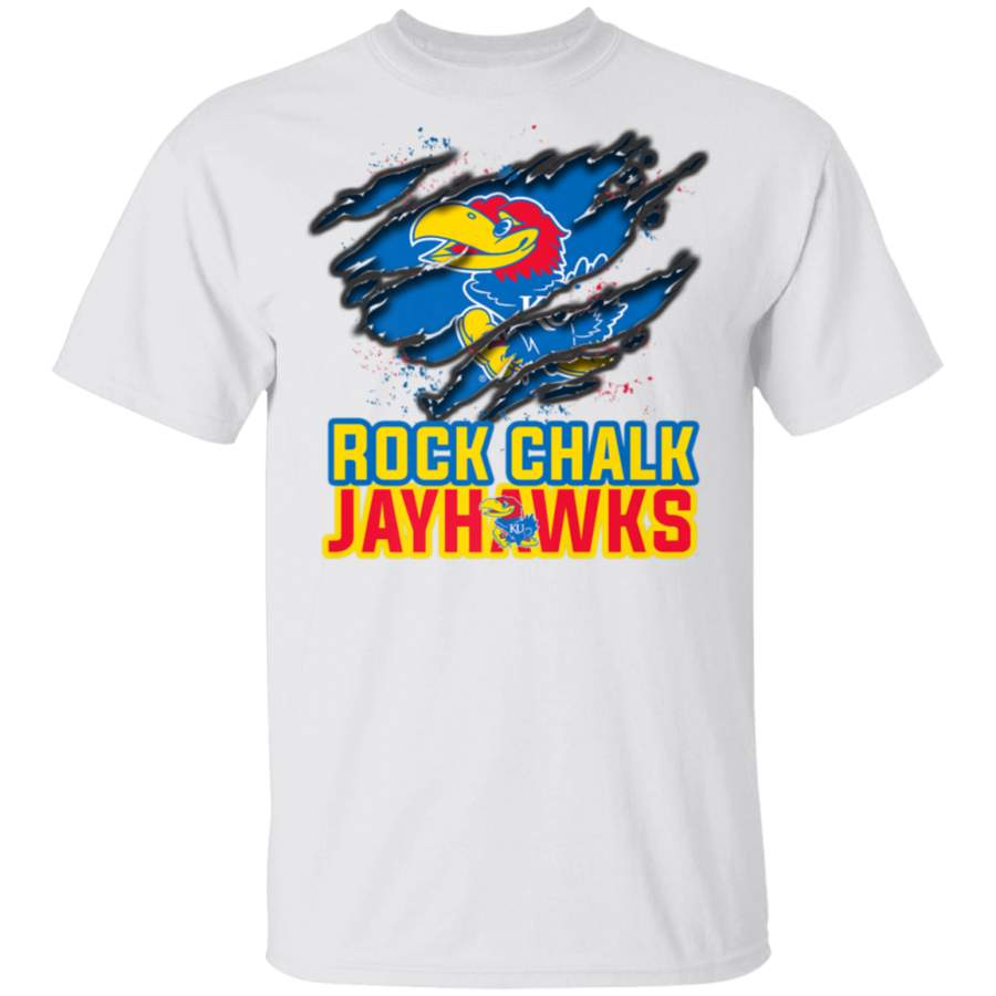 Design_Kansas Jayhawks Tearing Shirt Basketball TShirt Apparel