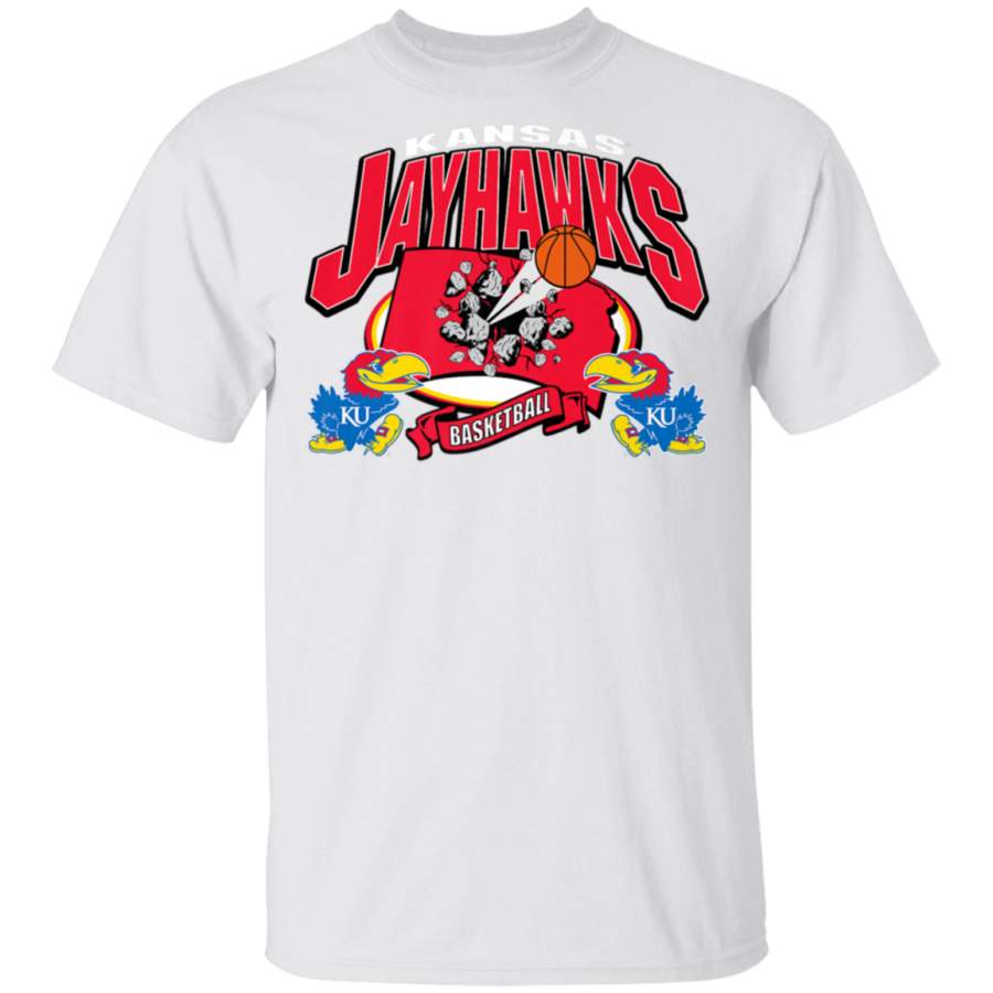 Design_Kansas Jayhawks Bustin Out Basketball TShirt Apparel