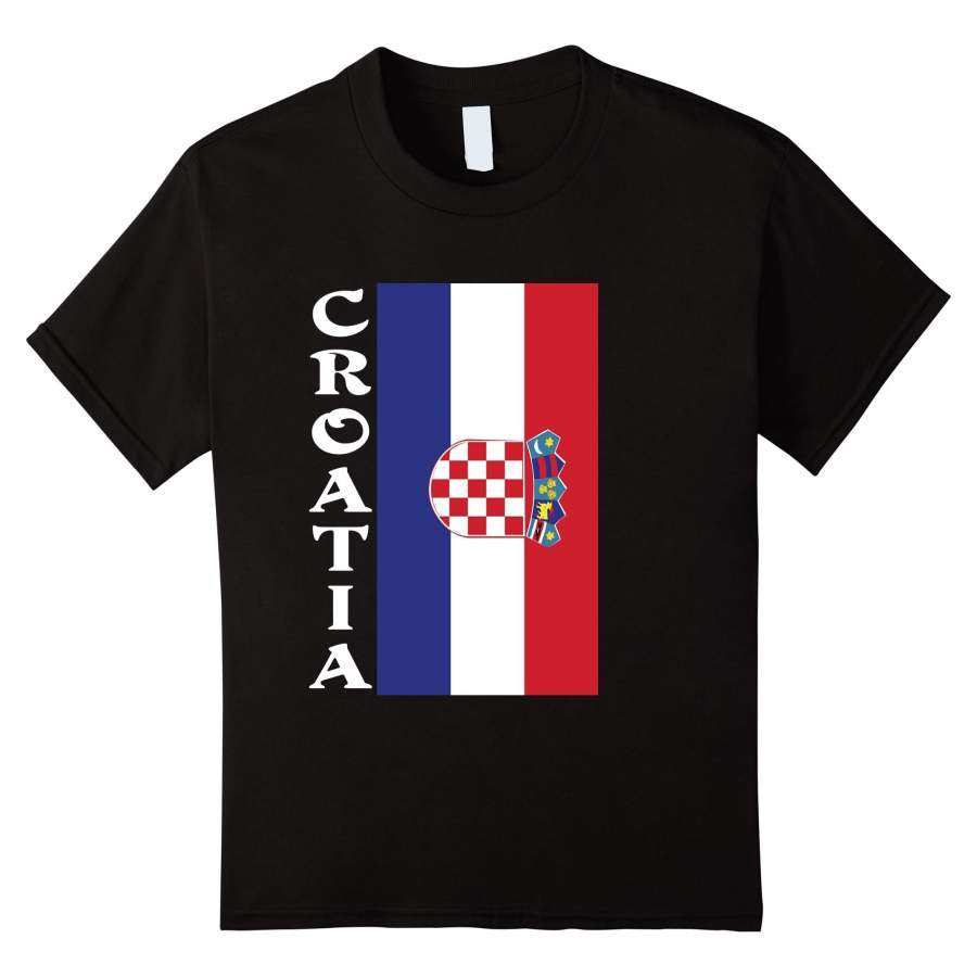 Croatia Croatian Pride Sideways Flag T-Shirt