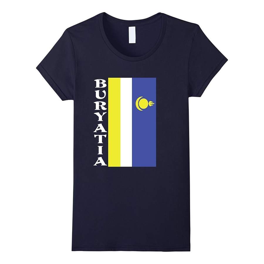 Buryatia Buryat Pride Sideways Flag T-Shirt