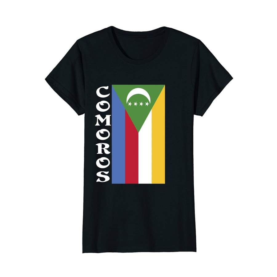 Comoros Pride Sideways Flag T-Shirt