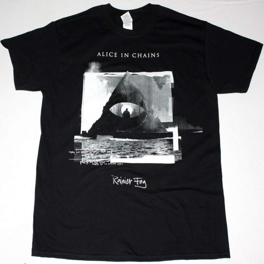 Alice In Chains Rainier Fog Alternative Rock Grunge Seattle New Black T-shirt