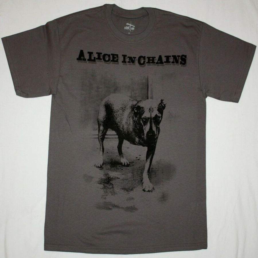 Alice In Chains Dog Grunge Seattle Pearl Jam Hole New Grey T-shirt