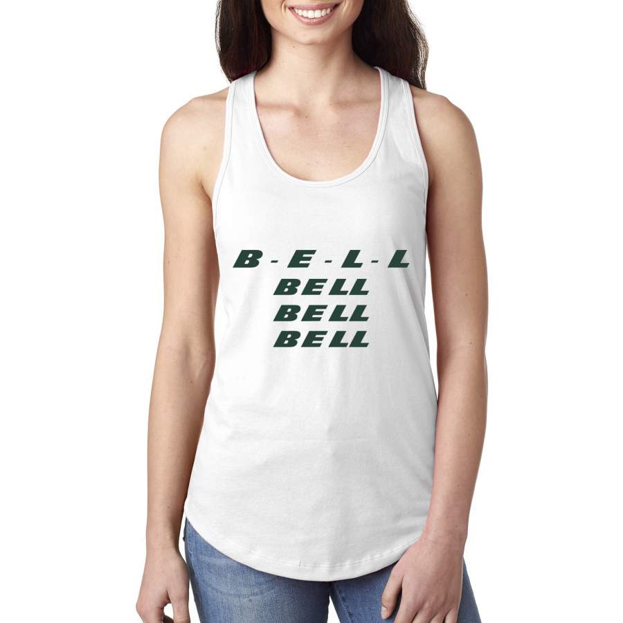 B-E-L-L Bell Bell Bell, Funny #26 New York Fantasy Football Fans | Womens Sports Jersey Racerback Tank Top