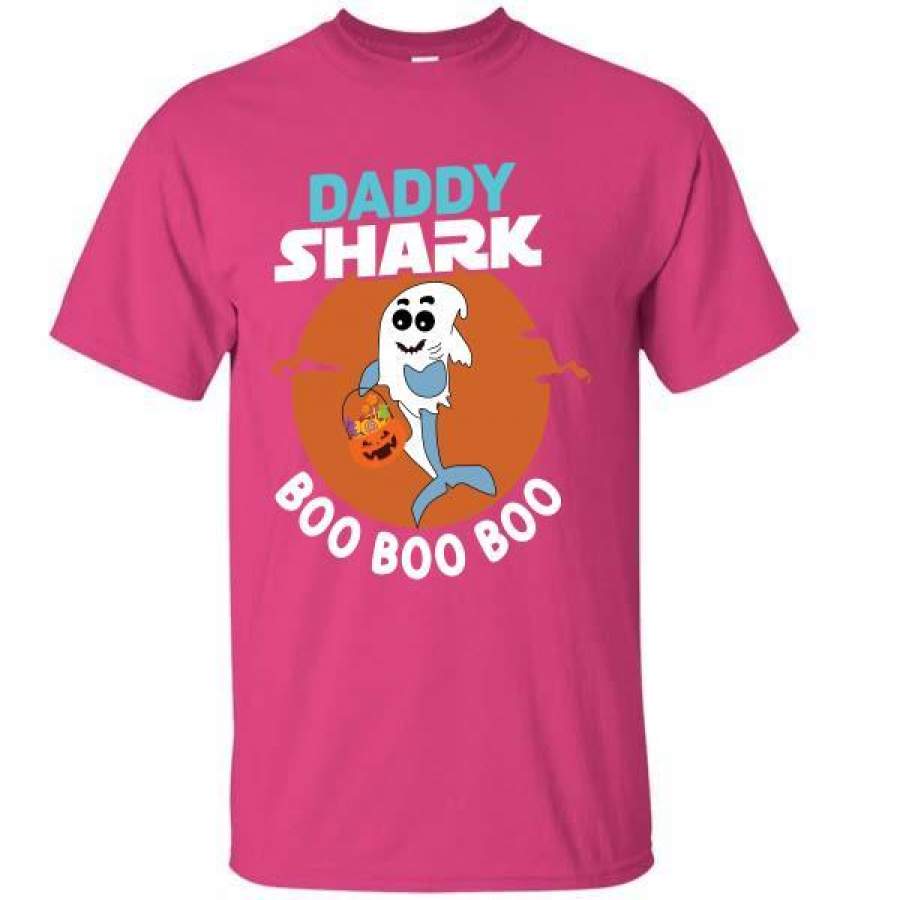 Daddy Shark Boo Boo Boo Shark Ghost Halloween T-Shirt