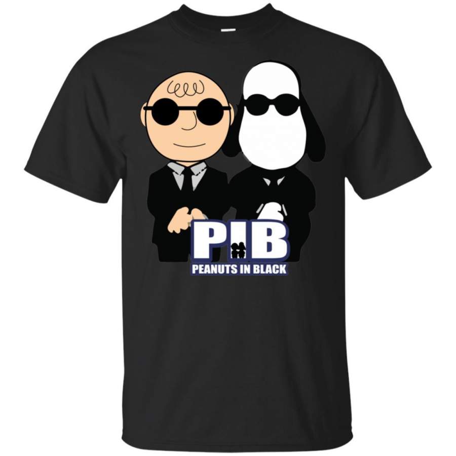 Charlie Brown And Snoopy Pib Peanuts In Black Men, women T-shirt