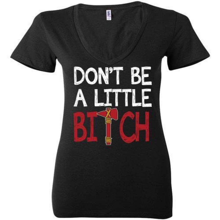 Atlanta Braves Dont Be A Little Bitch T Shirt Mike Foltynewicz Ladies Deep V-Neck