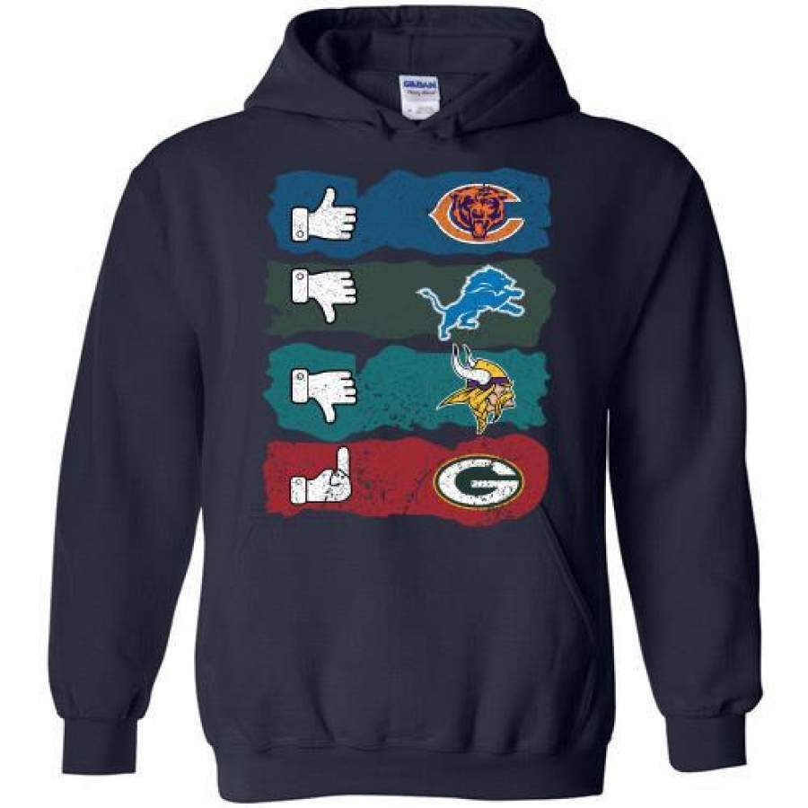 Chicago Bears Minnesota Vikings Detroit Lions and Green Bay Packers Hoodie