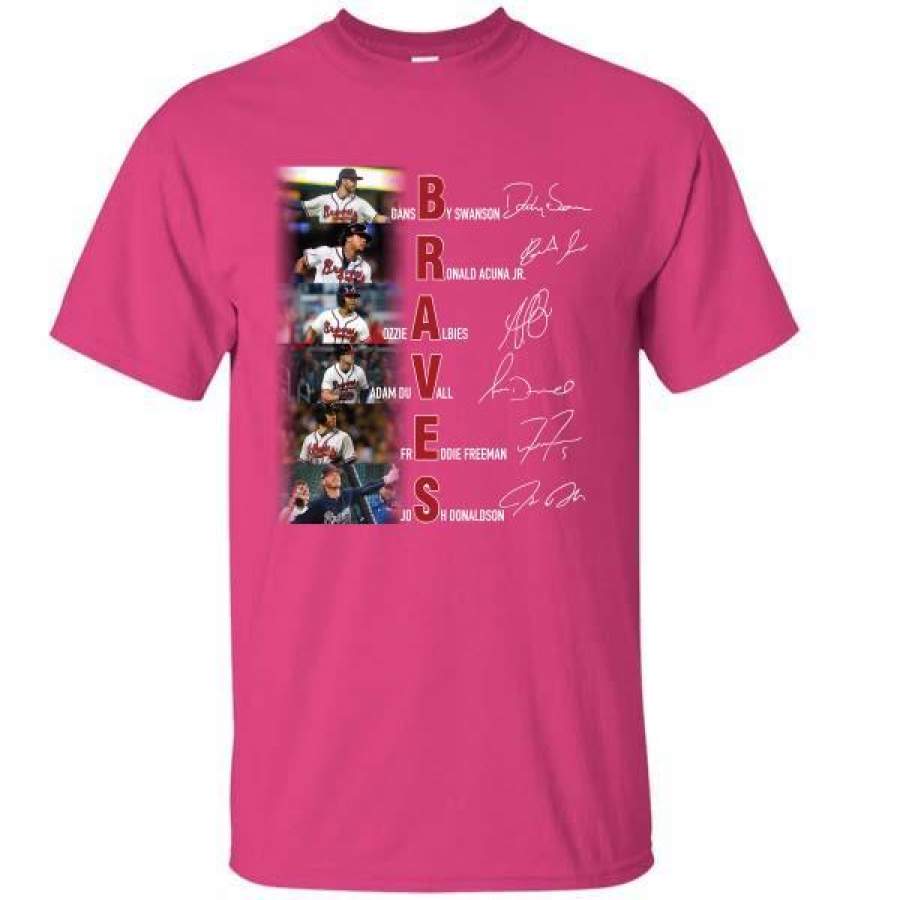 Braves Dansby Swanson Ronald Acuna Ozzie Albies Adam Duvall Freddie Freeman Josh Donaldson Signature T-Shirt