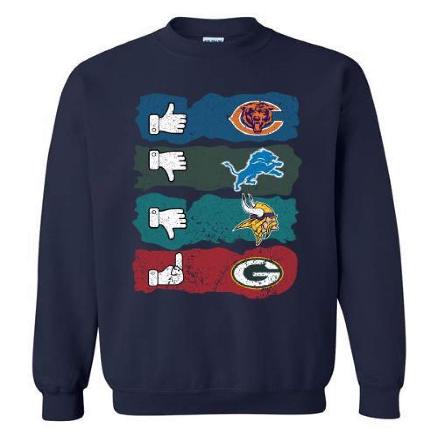 Chicago Bears Minnesota Vikings Detroit Lions and Green Bay Packers Sweatshirt