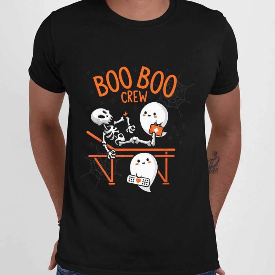 Boo Boo Crew Ghost Doctor Paramedic Emt Nurse Halloween T-shirt