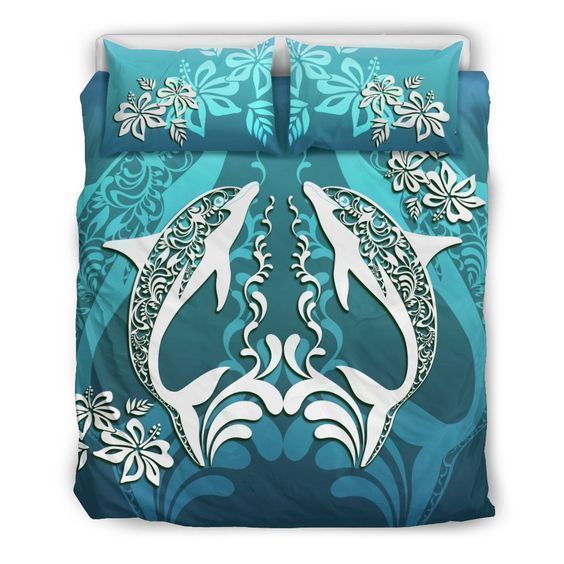 Cover your body with amazing Hawaiian Dolphins Bedding Set All Over s