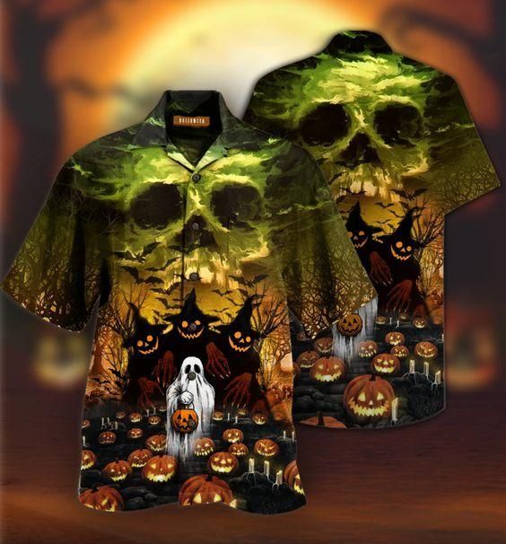 Discover Cool Hawaiian Aloha Shirts Halloween Ghost Just Want To Have Fun