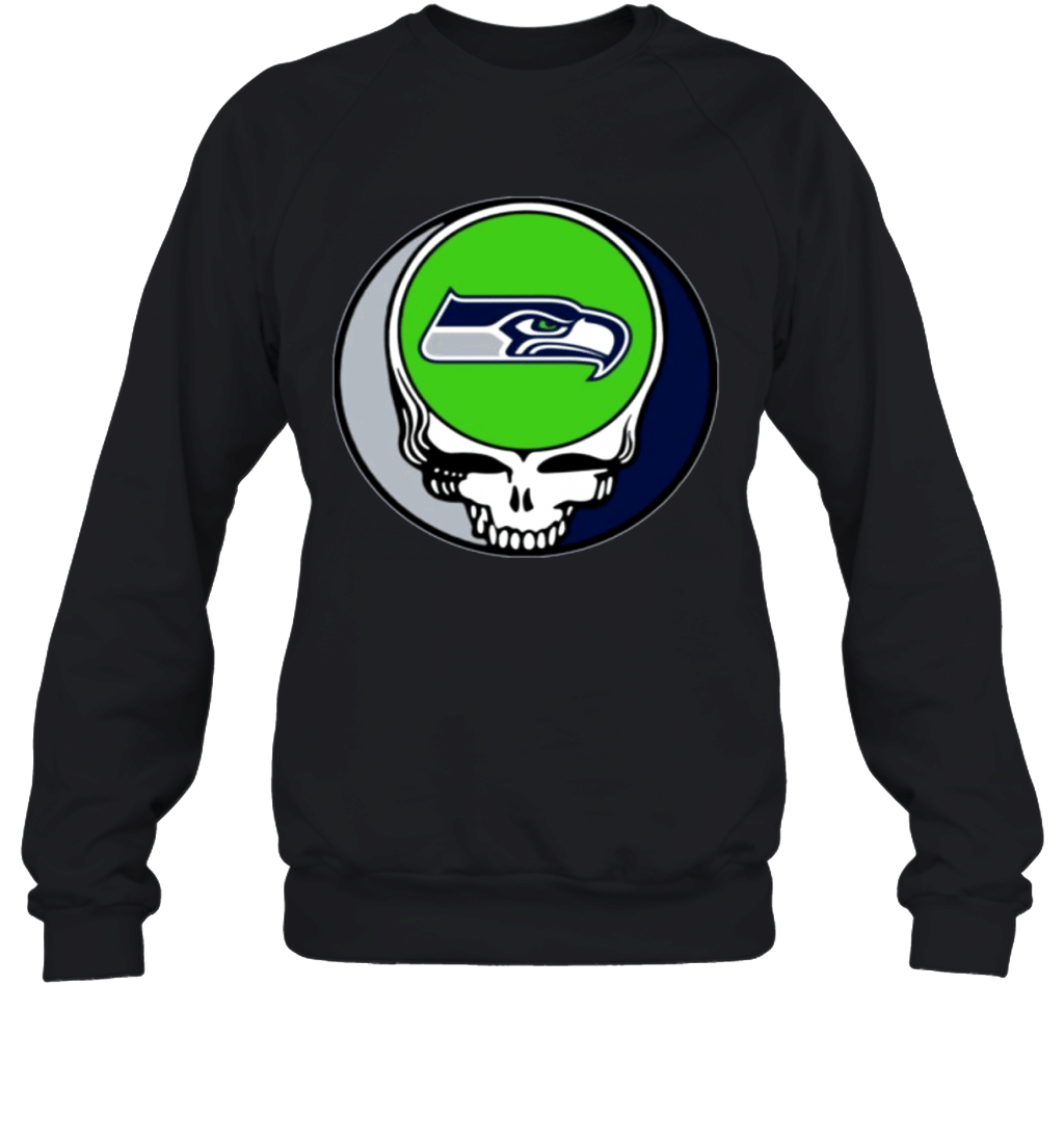 Bandit Steal Your Face Seattle Grateful Seahawk Dead Lot Skull Football Sweatshirt