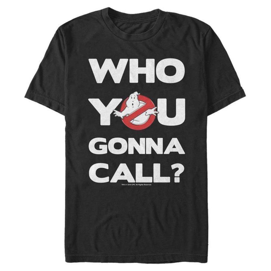 Who You Gonna Call Logo – Ghostbusters Black T-Shirt