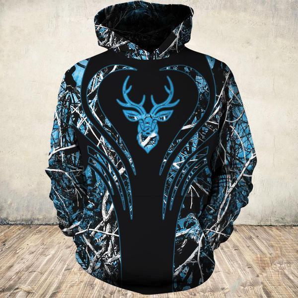 Deer Black Blue Hunting 3D All Over Print | Unisex | Adult | Ht4603