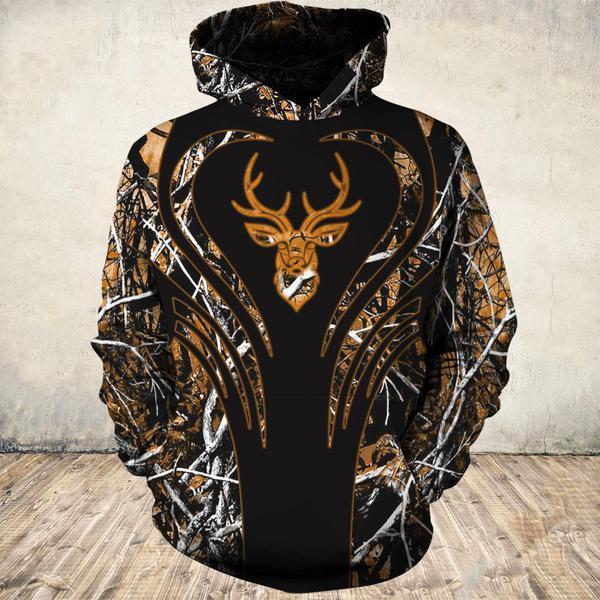 Deer Black Orange Hunting 3D All Over Print | Unisex | Adult | Ht4606