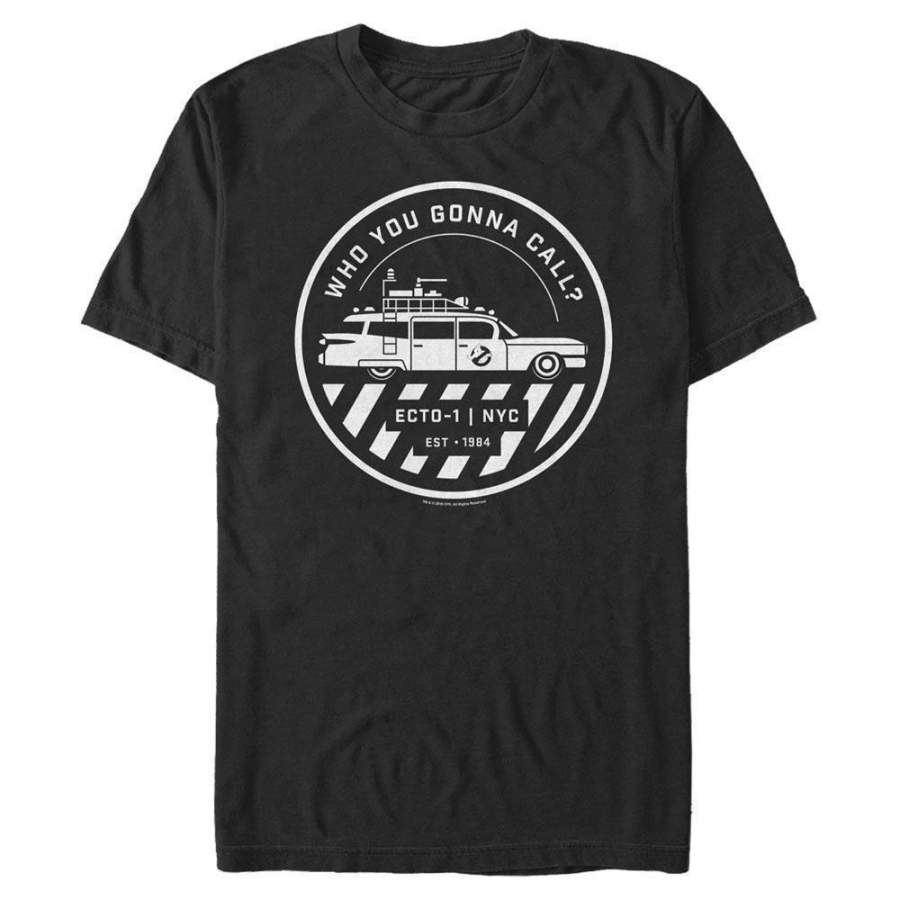 Ecto-1 Business Logo – Ghostbusters Black T-Shirt