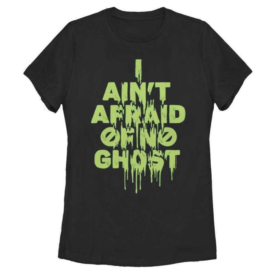 Ain’t Afraid – Ghostbusters Black T-Shirt, Women’s