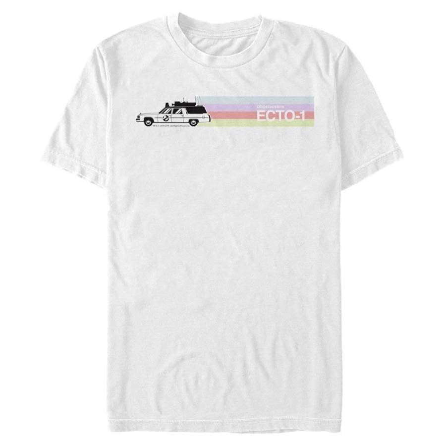 Ecto-1 Color Stripe – Ghostbusters White T-Shirt