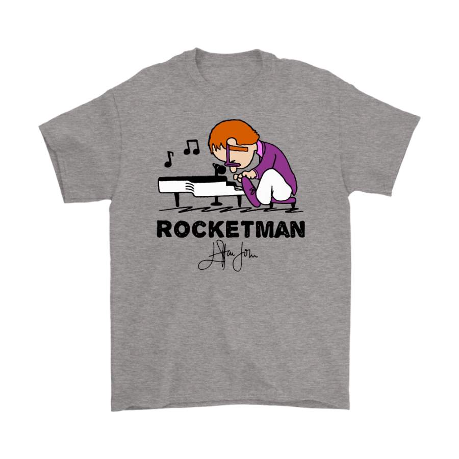 Elton John Rocket Man Mashup Schroeder Snoopy Shirts