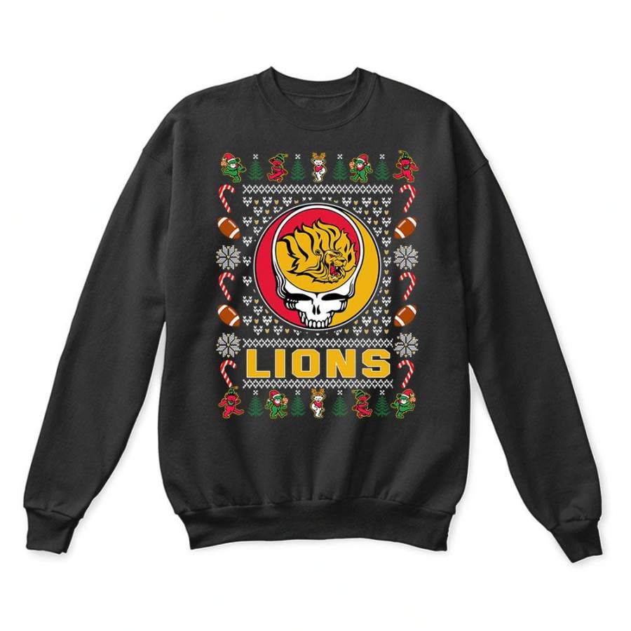 Arkansas Pine Bluff Golden Lions x Grateful Dead Christmas Ugly Sweater