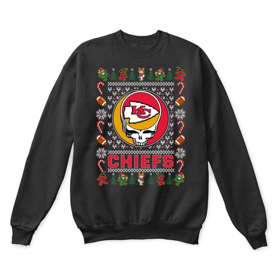 Kansas City Chiefs x Grateful Dead Christmas Ugly Sweater