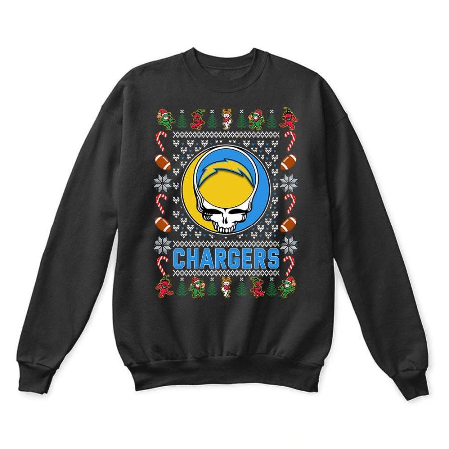 Los Angeles Chargers x Grateful Dead Christmas Ugly Sweater