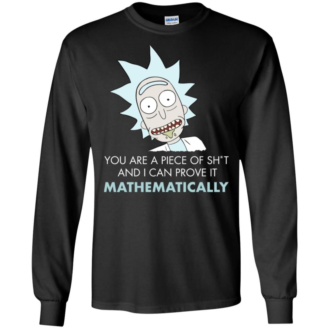 Rick And Morty Mathematical Proof Quote Men Long Sleeve Shirt