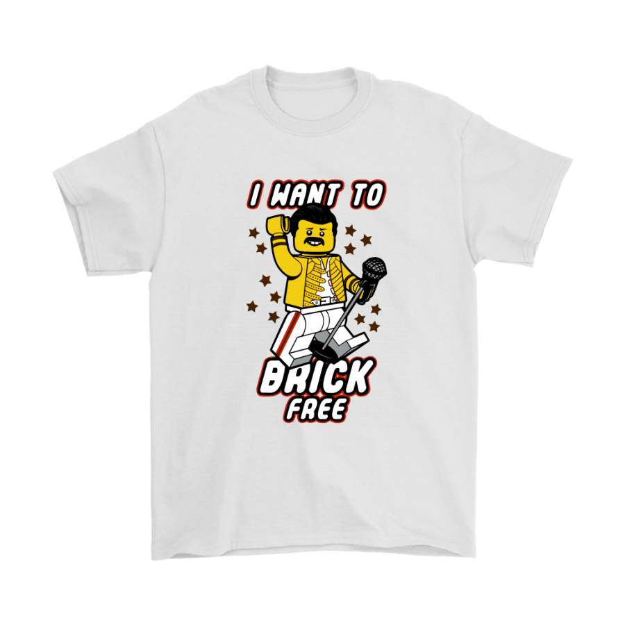 I Want To Brick Free Freddie Mercury Lego Shirts