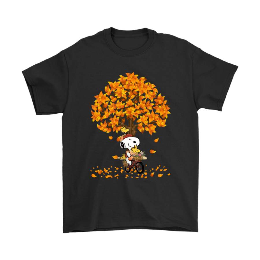 Hello Autumn Snoopy Biking Autumn Season Shirts