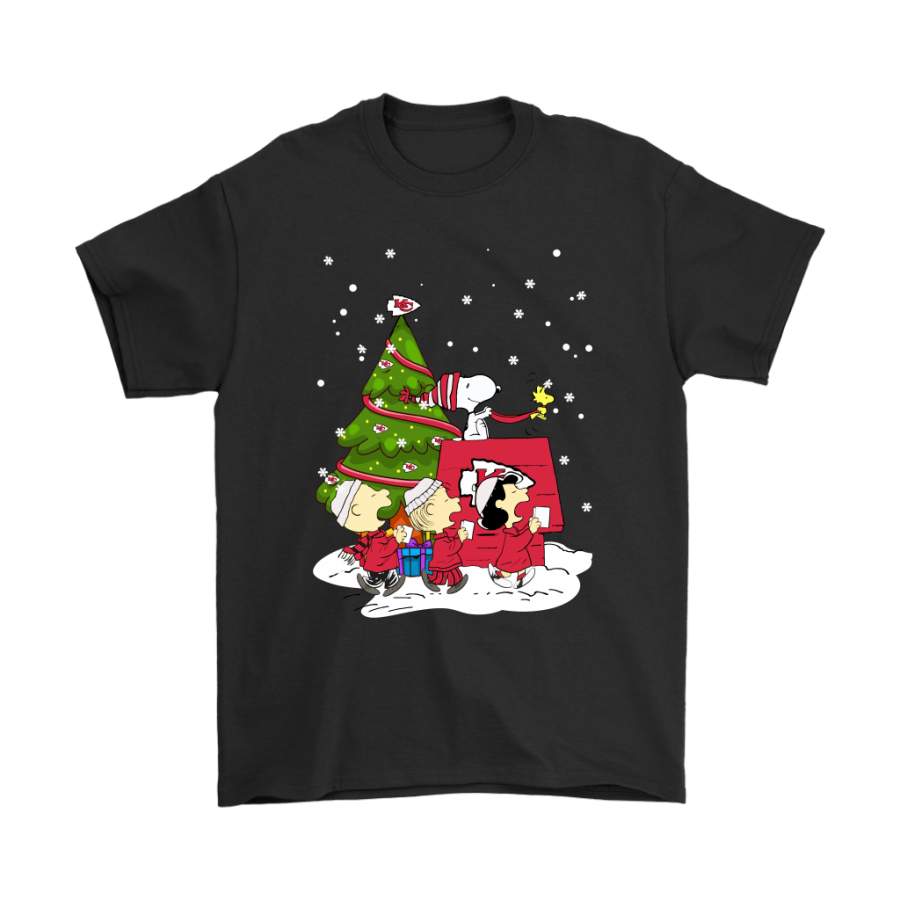 Kansas City Chiefs Are Coming To Town Snoopy Christmas Shirts