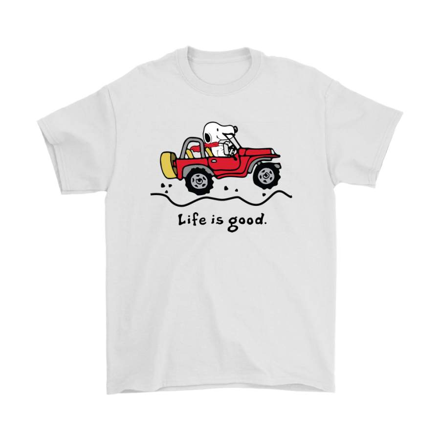 Driving A Jeep Car Life Is Good Snoopy Shirts