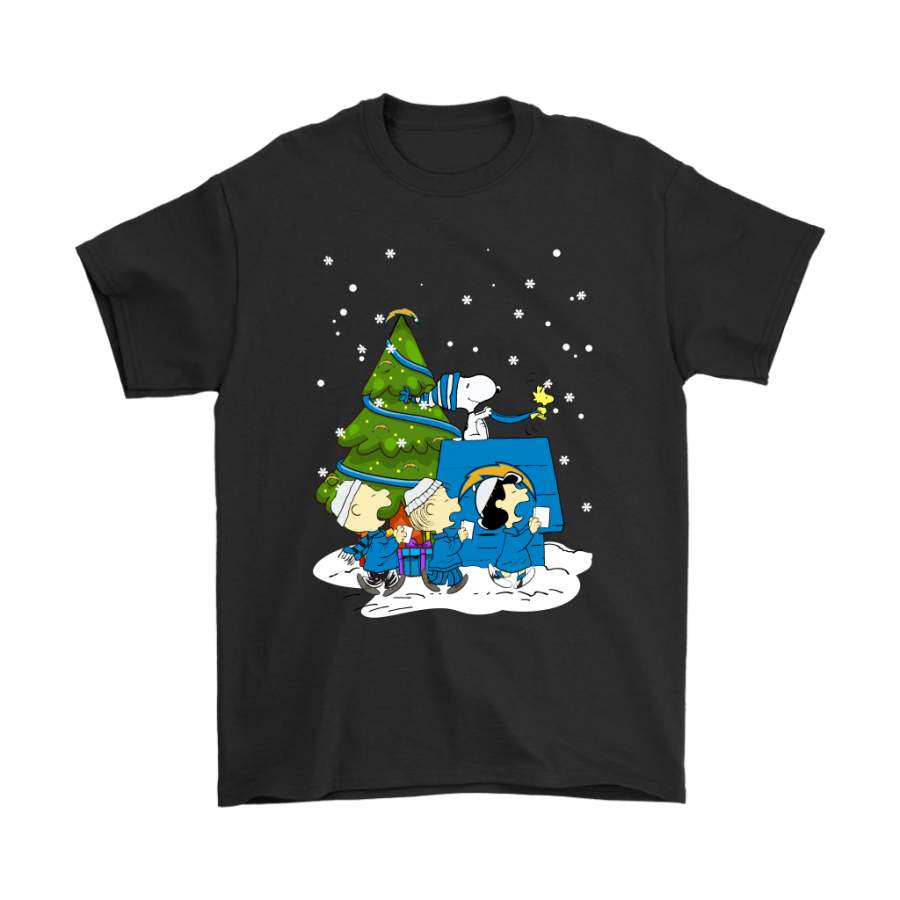 Los Angeles Chargers Are Coming To Town Snoopy Christmas Shirts