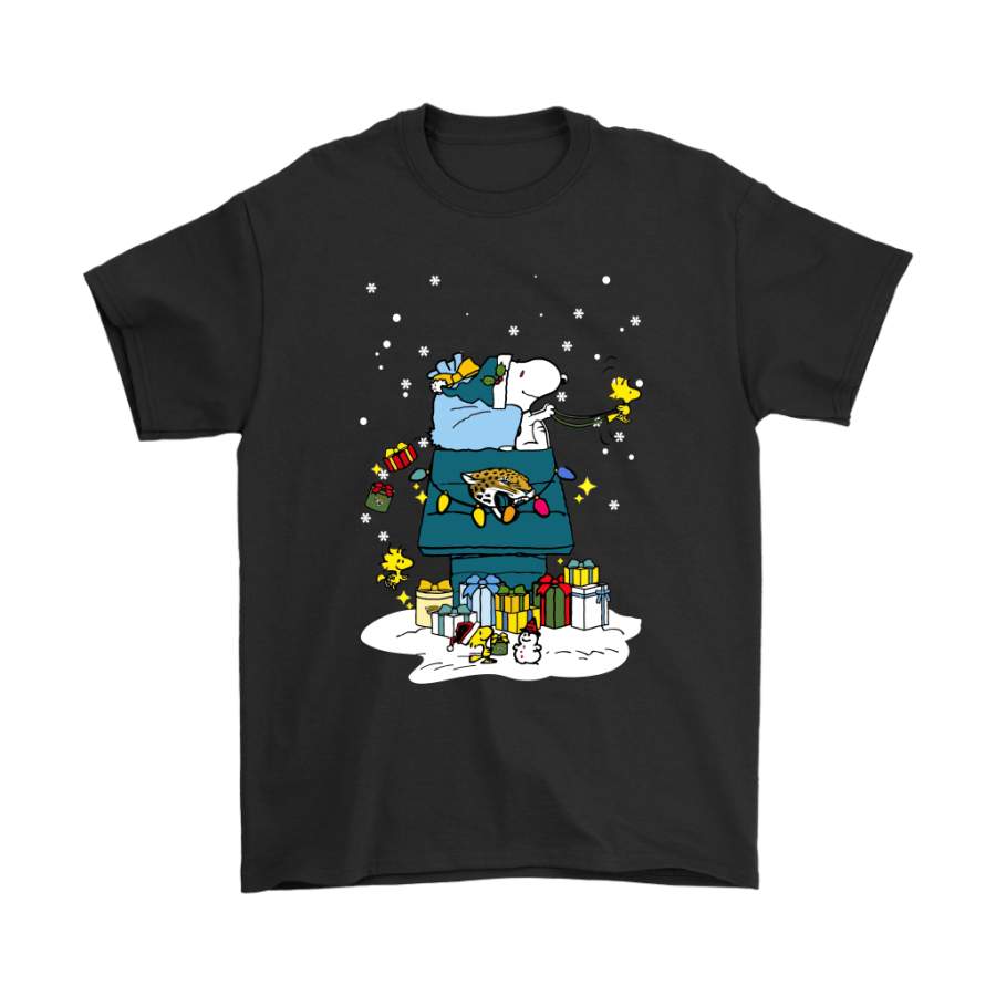 Jacksonville Jaguars Santa Snoopy Brings Christmas To Town Shirts