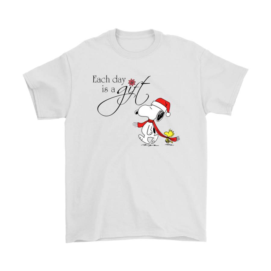 Each Day Is A Gift Christmas Snoopy And Woostock Shirts