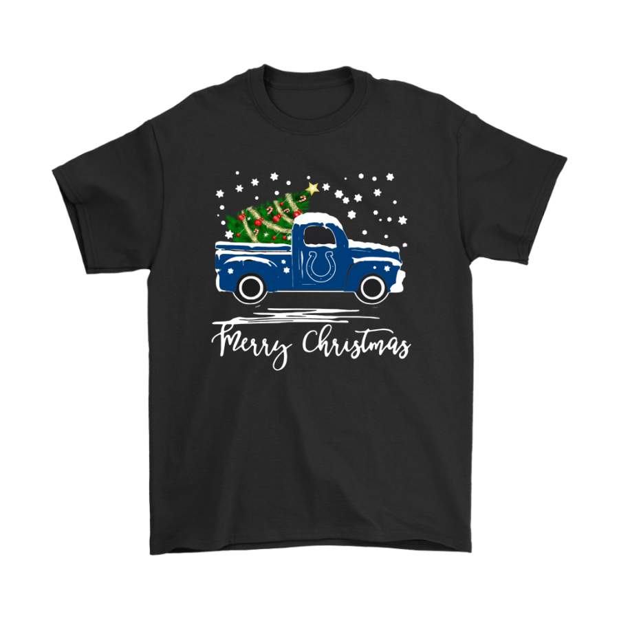 Indianapolis Colts Car With Christmas Tree Merry Christmas Shirts