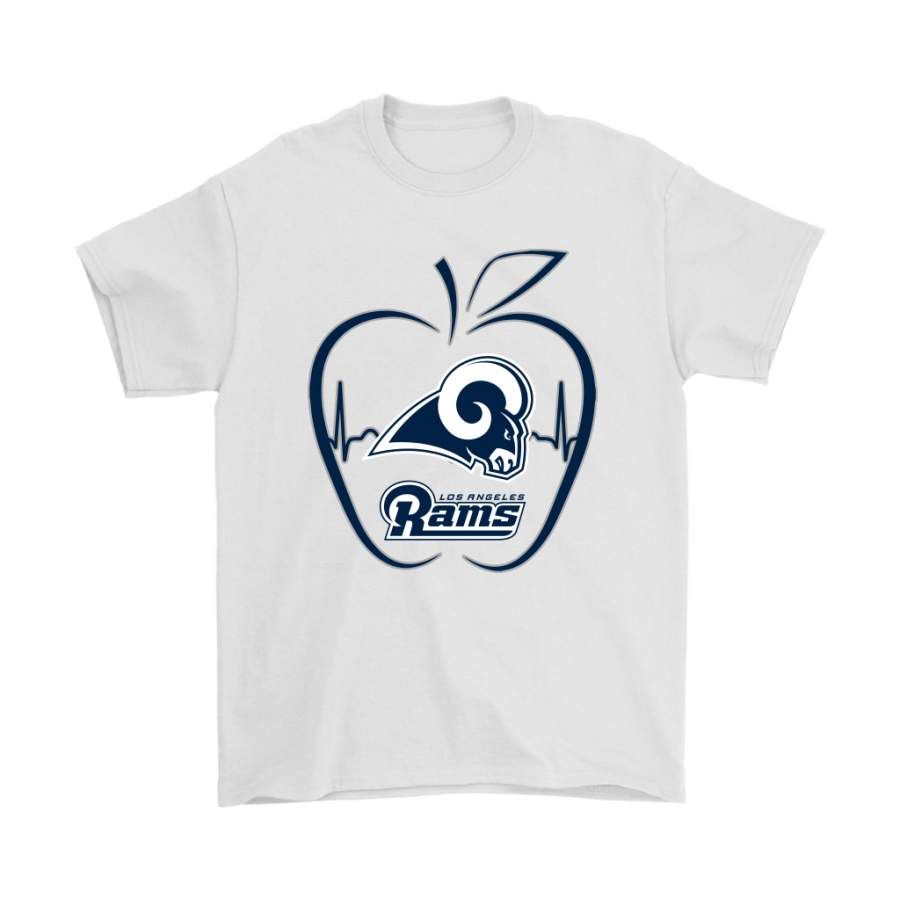 Apple Heartbeat Teacher Symbol Los Angeles Rams Shirts