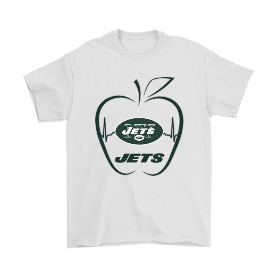 Apple Heartbeat Teacher Symbol New York Jets Shirts