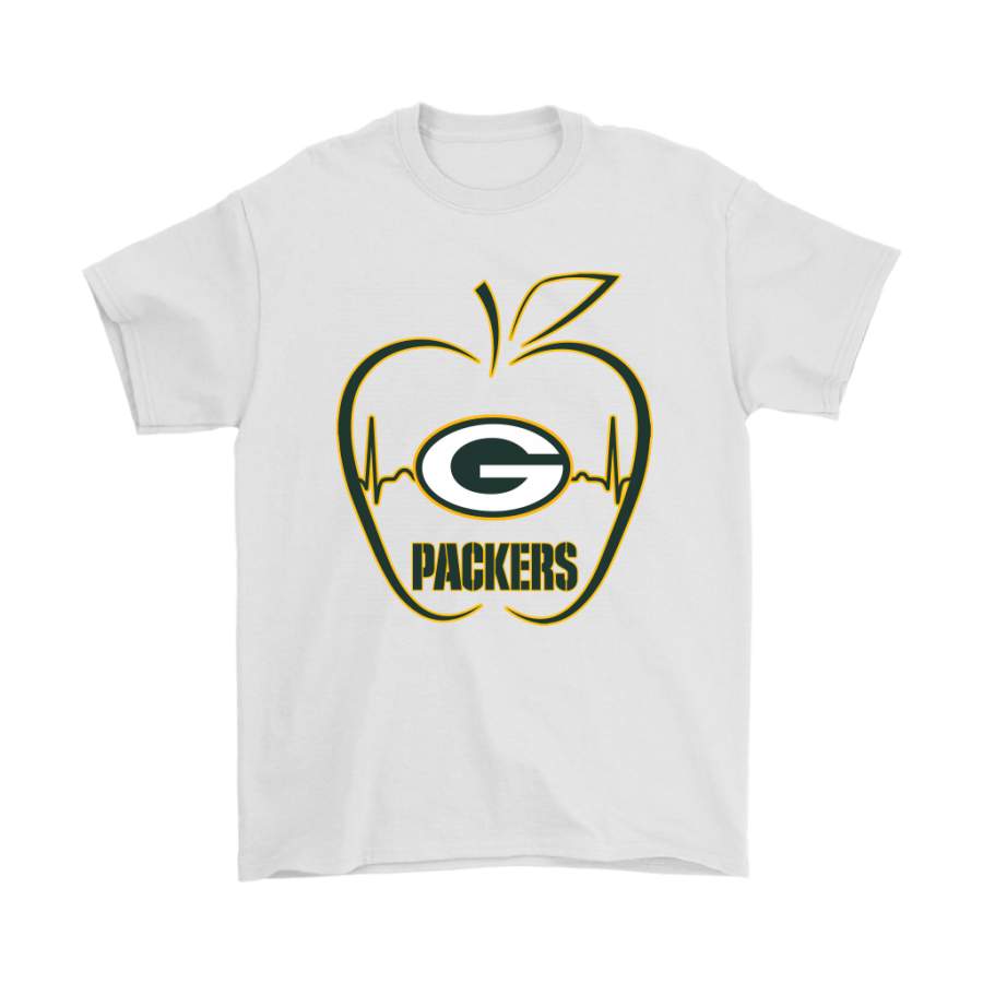 Apple Heartbeat Teacher Symbol Green Bay Packers Shirts