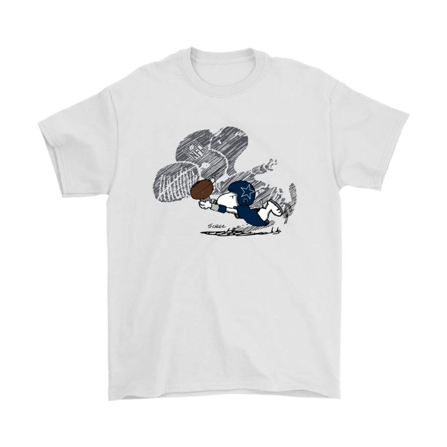 Dallas Cowboys Snoopy Plays The Football Game Shirts