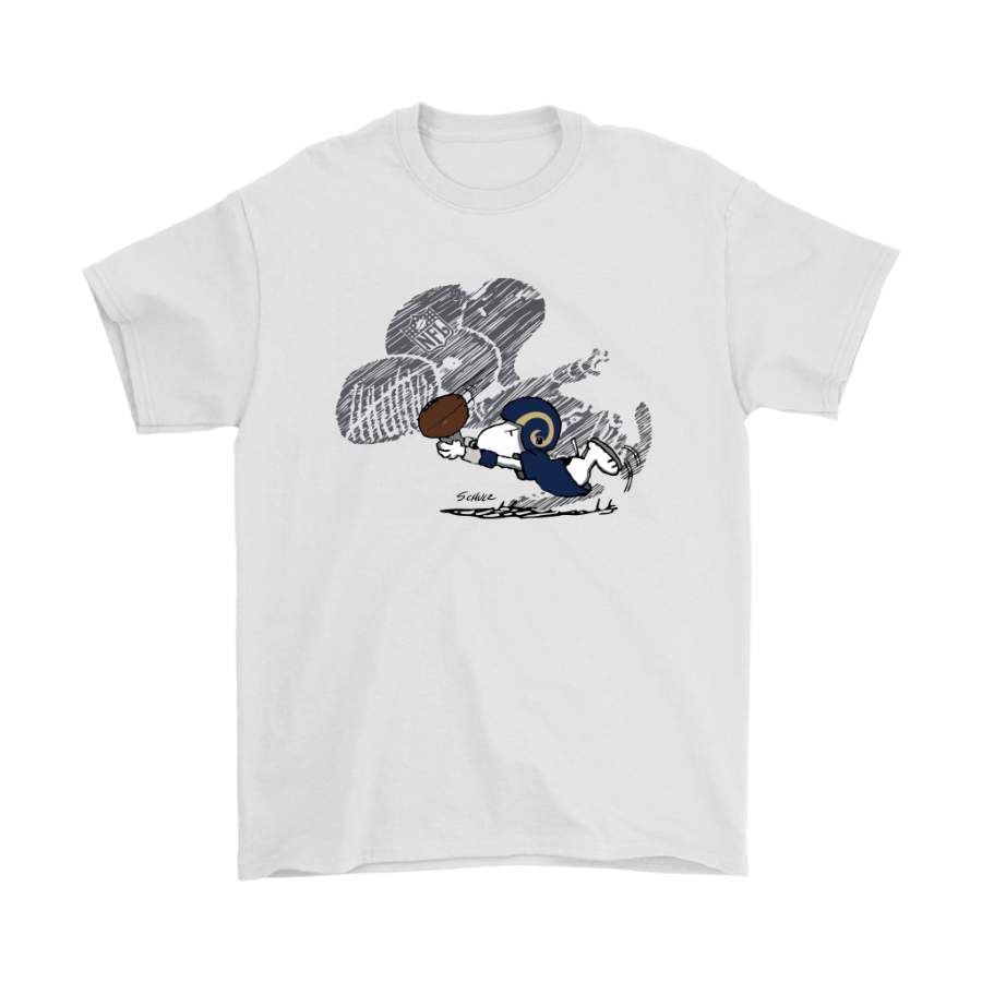 Los Angeles Rams Snoopy Plays The Football Game Shirts