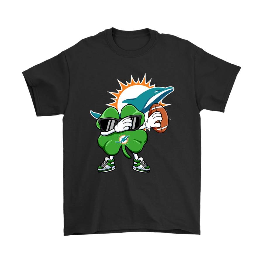 Dabbing Shamrock Football St Patricks Day Miami Dolphins Shirts