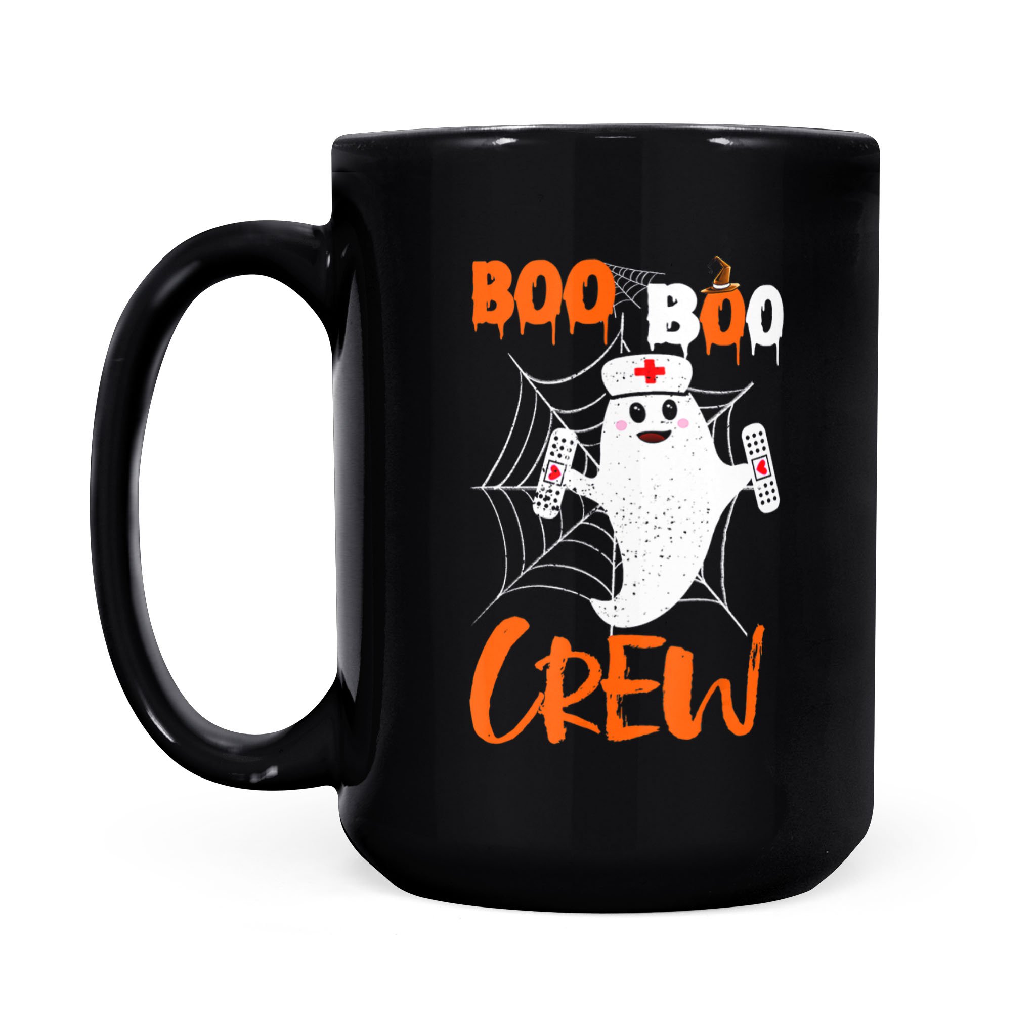 Boo Boo Crew Nurse Ghost Halloween Costume – Black Mug