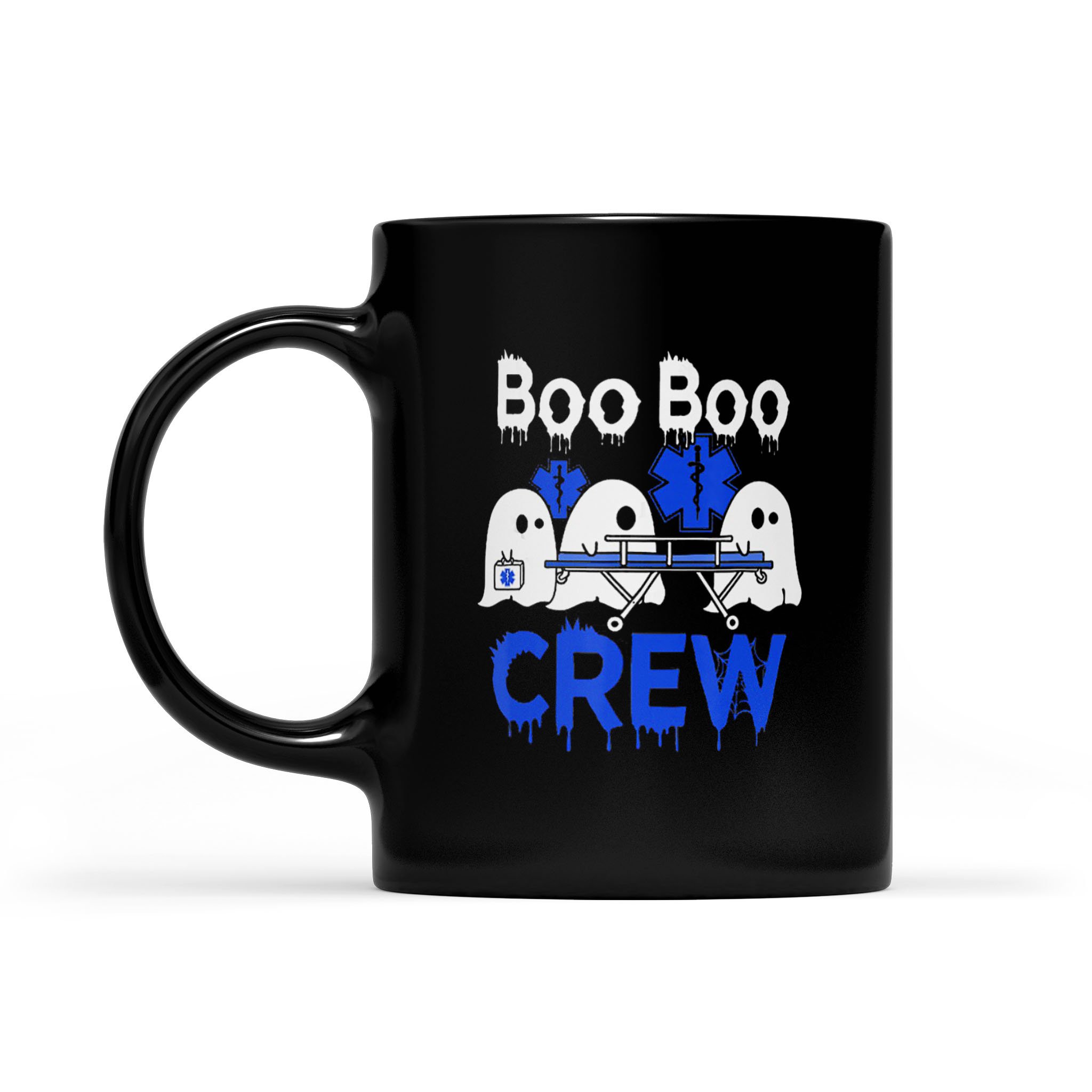 Boo Boo Crew Ghost Paramedic EMT EMS Nurse Halloween – Black Mug