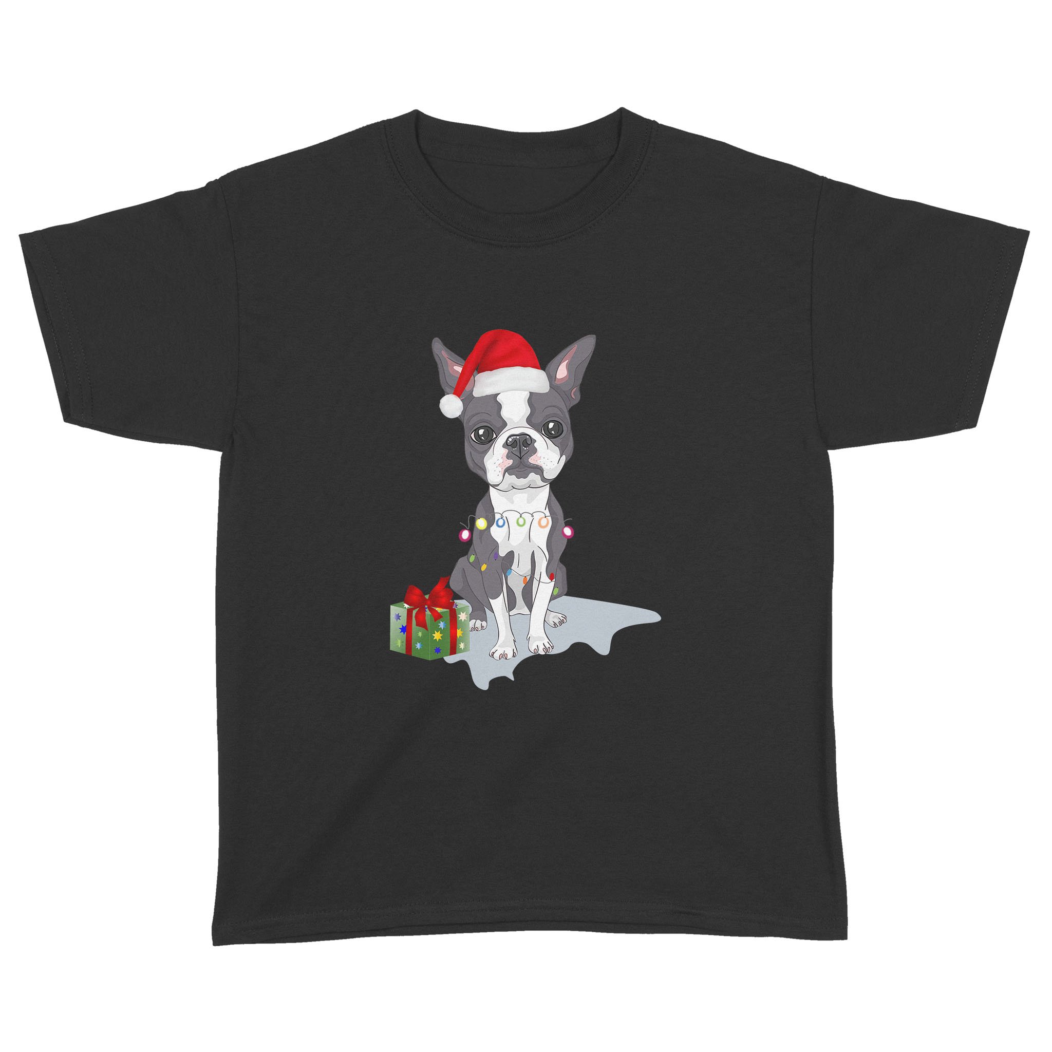 Boston Terrier Dog Christmas – Standard Youth T-shirt