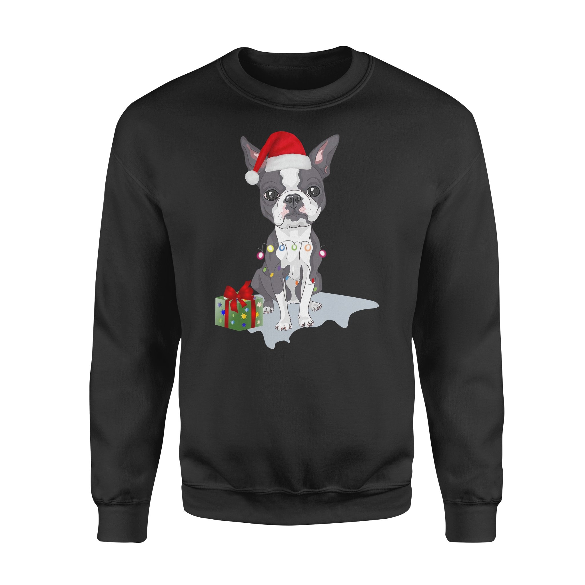 Boston Terrier Dog Christmas – Standard Crew Neck Sweatshirt