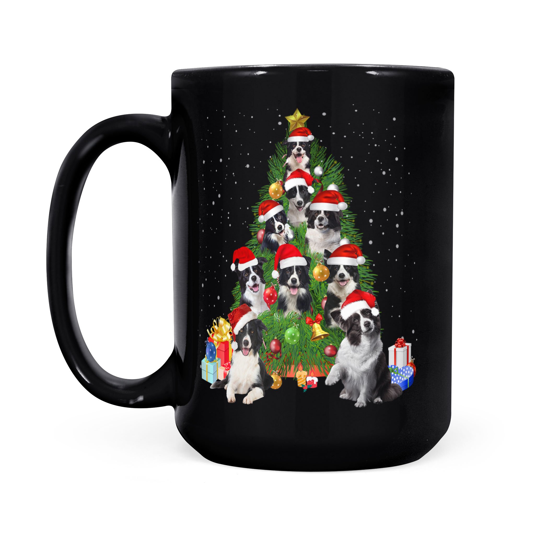 Boston Terrier Dog Christmas – Black Mug